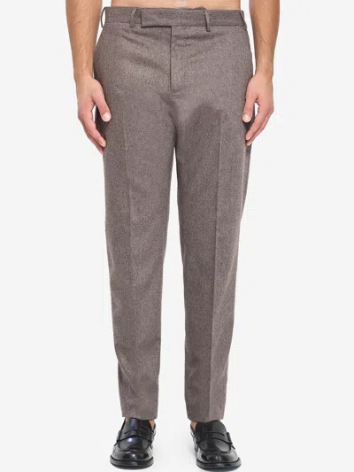 Pt Torino Flannel Trousers In Brown