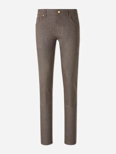 Pt Torino Button Belt-loop Trousers In Gray