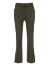Pt Torino Pant Viscose Stretch Flared Hem In Green