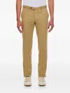 Pt Torino Flat-front Regular Trousers In Brown