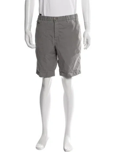 Pre-owned Pt Torino Flat Front Shorts In Gray