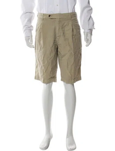 Pre-owned Pt Torino Flat Front Shorts In Neutral