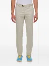 Pt Torino Flat-front Stretch-cotton Regular Trousers In Gray