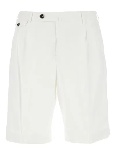 Pt Torino Cotton Bermuda Shorts In White