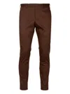 Pt Torino Flat-front Trousers In Brown