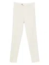 Pt Torino Flat Front Trousers With Button Fly In Neutral