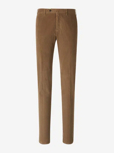 Pt Torino Leonardo Slim-fit Trousers In Brown