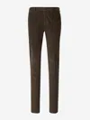 Pt Torino Formal Micropana Cotton Trousers In Brown