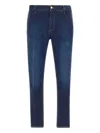 Pt Torino Classic Straight-leg Denim Jeans With Mid-rise Waist In Blue