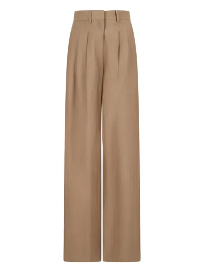 Pt Torino Frankie Pleated Trousers In Neutral