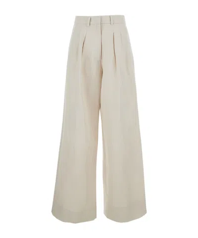 Pt Torino Casual Pants With Belt Loops In Neutral