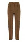 PT TORINO PT TORINO FRIDA - COTTON AND SILK TROUSERS WITH PLEAT