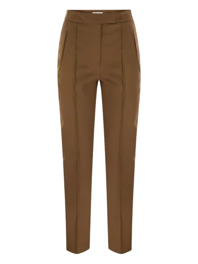 Pt Torino Frida Crease Trousers In Brown