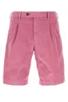 Pt Torino Fuchsia Stretch Corduroy Bermuda Shorts In N892