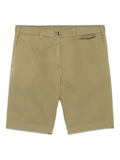 Pt Torino Gabardine Bermuda Shorts In Green
