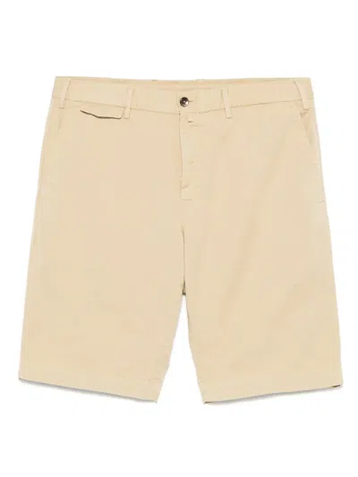 Pt Torino Gabardine Bermuda Shorts In Brown