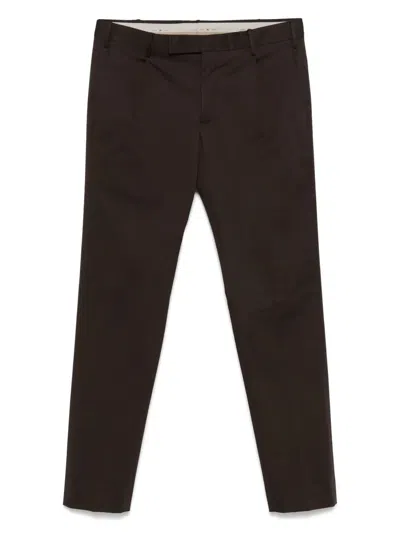 Pt Torino Gabardine Chinos In Brown