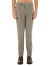 Pt Torino Gabardine Trousers With Back And Side Pockets In Grey