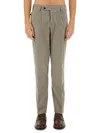 Pt Torino Gabardine Trousers With Back And Side Pockets In Grey