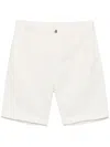 Pt Torino Gabardine Shorts In White