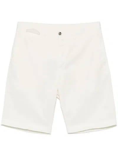 Pt Torino Gabardine Shorts In White