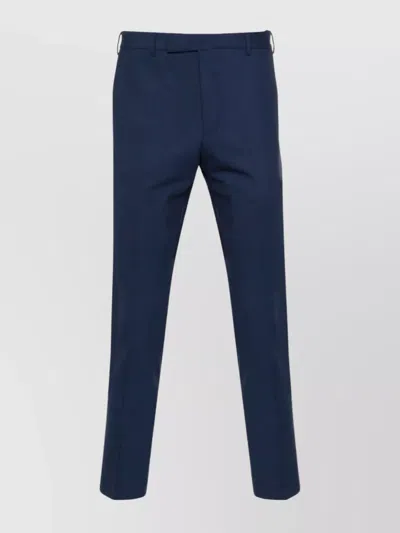Pt Torino Gabardine Technical Trousers Cargo Pockets In Blue