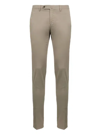 Pt Torino Gabardine Trousers In Brown
