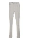 PT TORINO GREY PANTS WITH HIGH WAIST AND PENCES ON THE FRONT IN WOOL BLEND STRETCH MAN