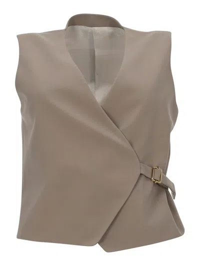 Pt Torino Gilet  In Lana In Brown