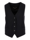 PT TORINO BLACK SINGLE-BREASTED waistcoat IN WOOL MAN