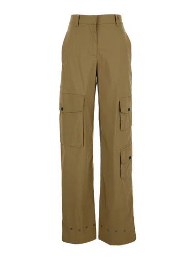 Pt Torino Giselle Cargo Trousers Cotton In Green