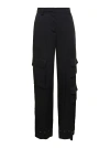 PT TORINO BLACK GISELLE CARGO trousers IN VISCOSE WOMAN