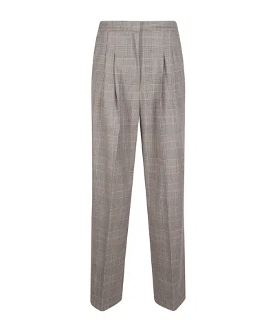 Pt Torino Grace Checkered Tailored Virgin Wool-blend Pants In Multi