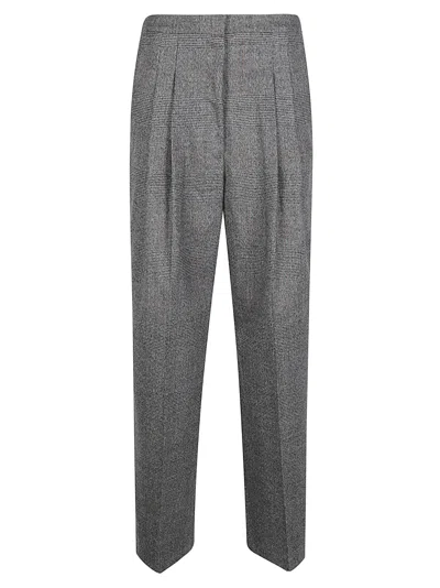Pt Torino Grace Tailored Virgin Wool-blend Straight-leg Pants In Gray