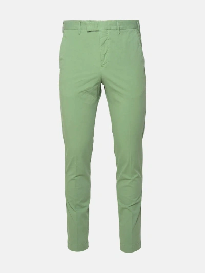 Pt Torino Green Cotton Blend Pants