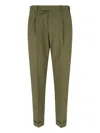 Pt Torino Straight Trousers With Cuffed Hem And Pleated Front