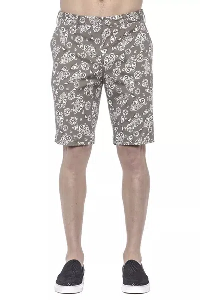 Pt Torino Green Cotton Men Bermuda Short In Gray