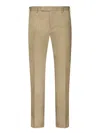 Pt Torino Pant Stretch Cotton Loops Belt In Green