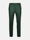 Pt Torino Green Wool Blend Trousers In Green
