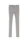 Pt Torino Stretch Modal Blend Pant With Belt Loops In Gray