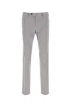 Pt Torino Stretch Modal Blend Pant With Belt Loops In Gray