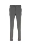 Pt Torino Grey Stretch Wool Pant In Gray