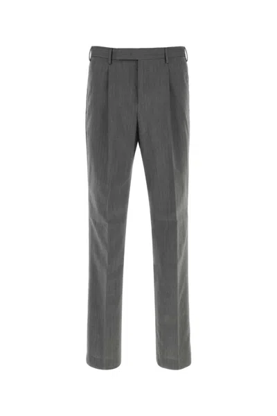 Pt Torino Edge Pant In Cotton-wool Blend In Gray