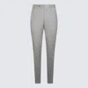 Pt Torino Med Grey Virgin Woo Blend Stretch Jogger Pants In Grey