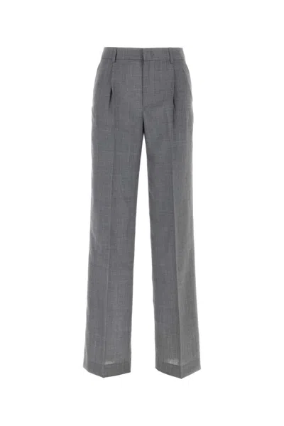 Pt Torino Casual Pants With Belt Loops In Gray