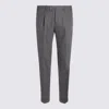 Pt Torino Slim Fit Stretch Trousers In Gray