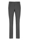 Pt Torino Slim Fit Wool Trousers With Button Detail