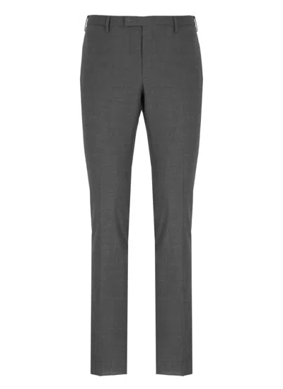 PT TORINO GREY WOOL TROUSERS