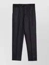 Pt Torino Grey Wool Trousers Exuding Rebel Attitude In Black