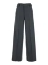 Pt Torino Lorenza Half Elasticated Belt Pants Wool And Cashmere Brusghed Flanel In Blue